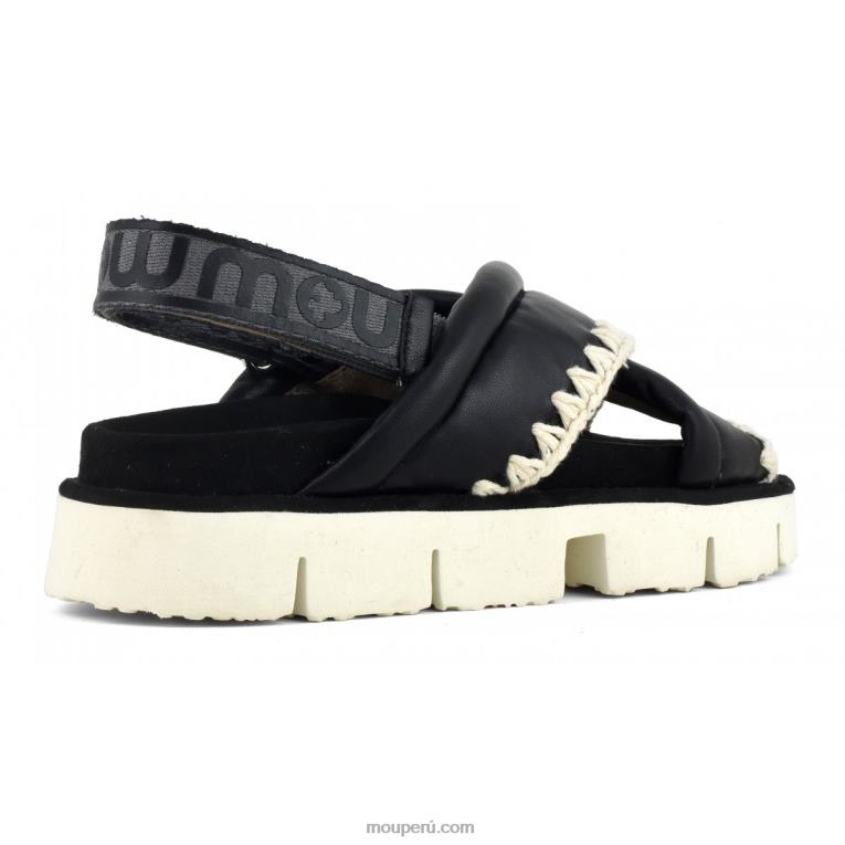 nuevo empeine bio entrecruzado mujer 8DRXZ155 blanco negro Mou