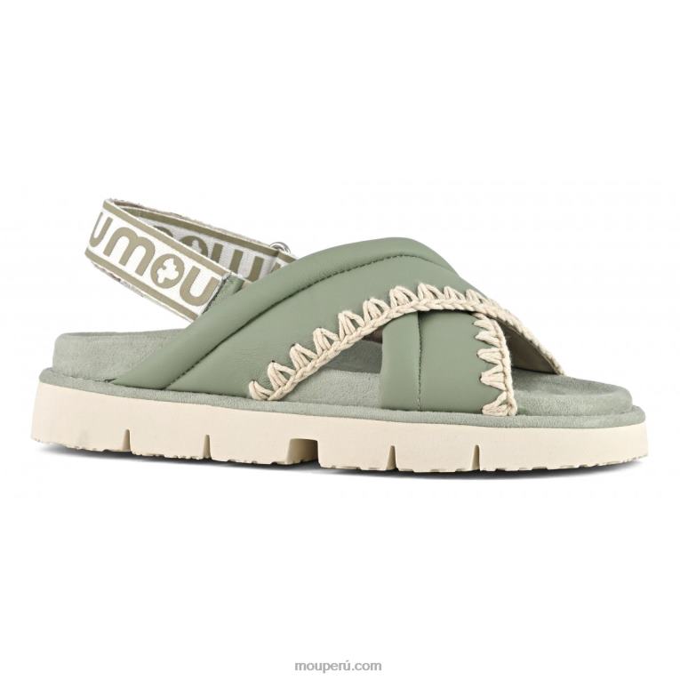 nuevo empeine bio entrecruzado mujer 8DRXZ157 salvia de verano Mou