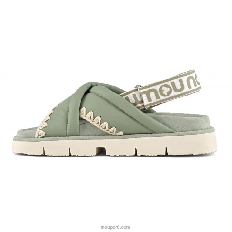 nuevo empeine bio entrecruzado mujer 8DRXZ157 salvia de verano Mou