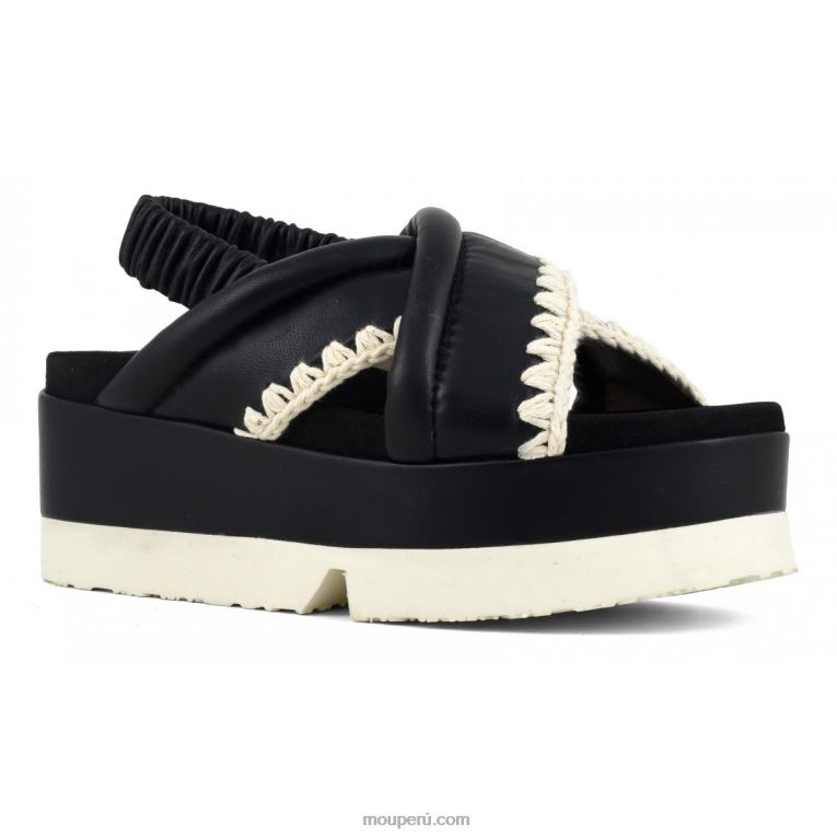 parte superior cruzada japonesa mujer 8DRXZ192 blanco negro Mou