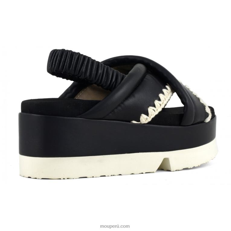 parte superior cruzada japonesa mujer 8DRXZ192 blanco negro Mou