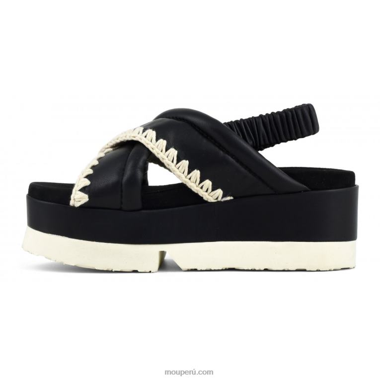 parte superior cruzada japonesa mujer 8DRXZ192 blanco negro Mou