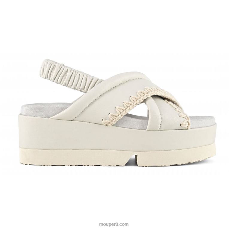 parte superior cruzada japonesa mujer 8DRXZ194 blanco Mou