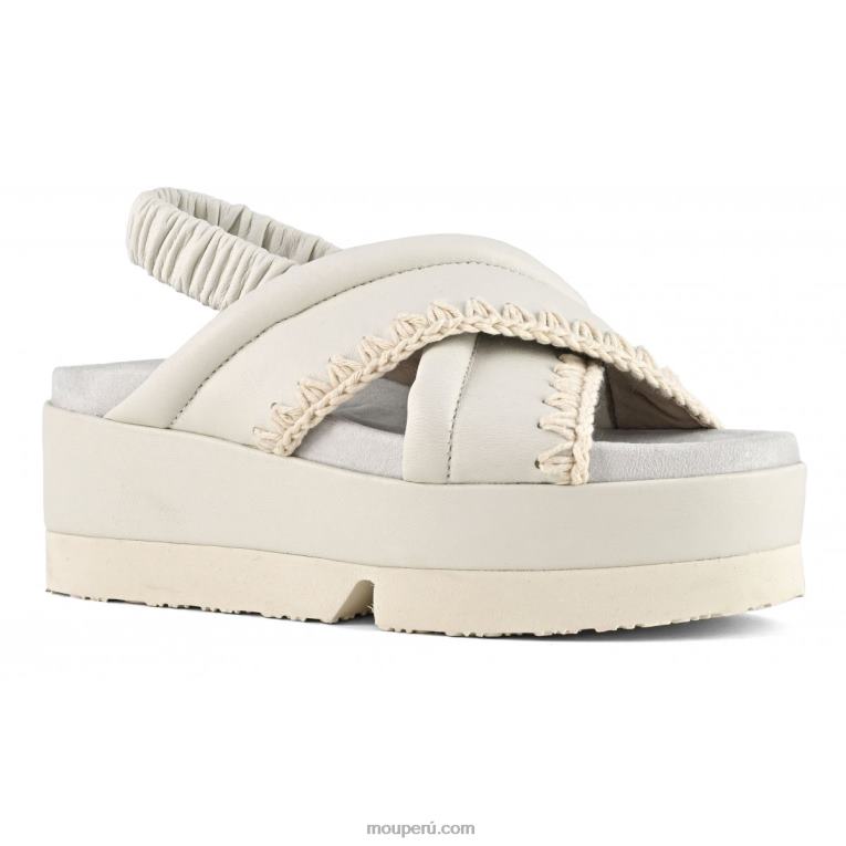 parte superior cruzada japonesa mujer 8DRXZ194 blanco Mou