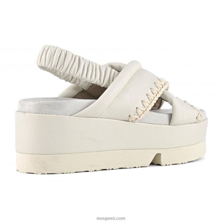 parte superior cruzada japonesa mujer 8DRXZ194 blanco Mou