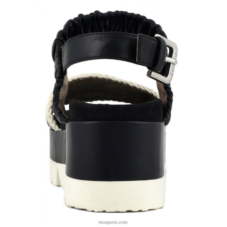 parte superior japonesa de dos bandas mujer 8DRXZ186 blanco negro Mou