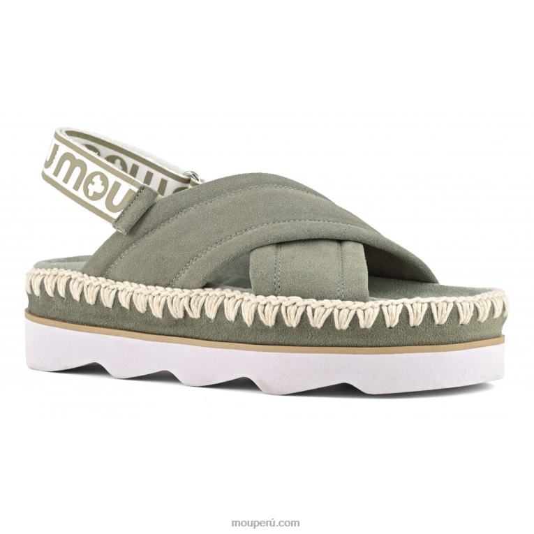 sandalia bio alta eva mujer 8DRXZ167 salvia de verano Mou