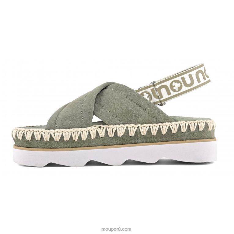 sandalia bio alta eva mujer 8DRXZ167 salvia de verano Mou