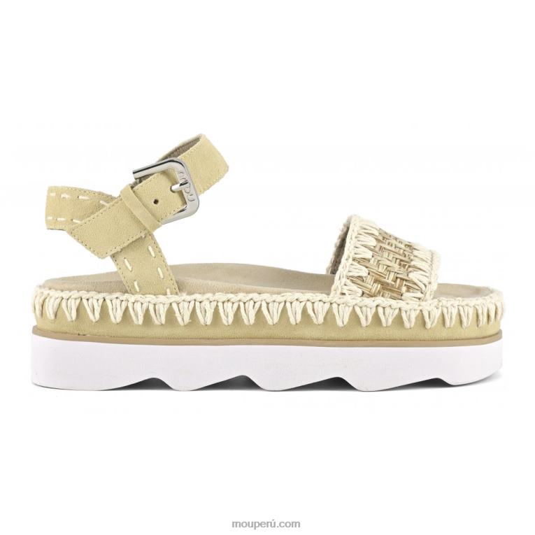 sandalia bio alta eva mujer 8DRXZ168 natural Mou