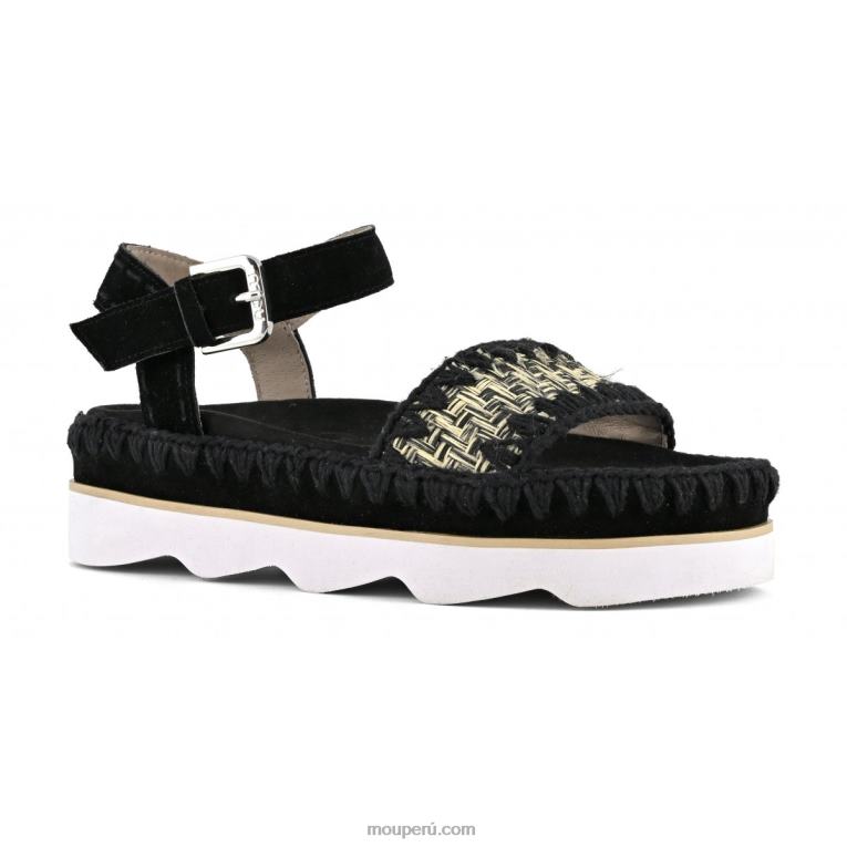 sandalia bio alta eva mujer 8DRXZ169 negro Mou