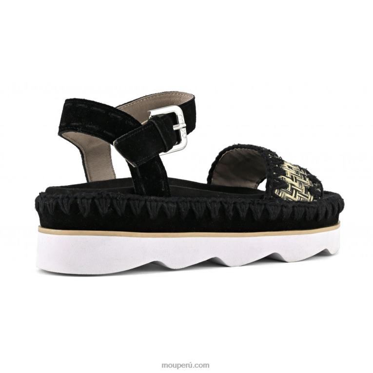 sandalia bio alta eva mujer 8DRXZ169 negro Mou