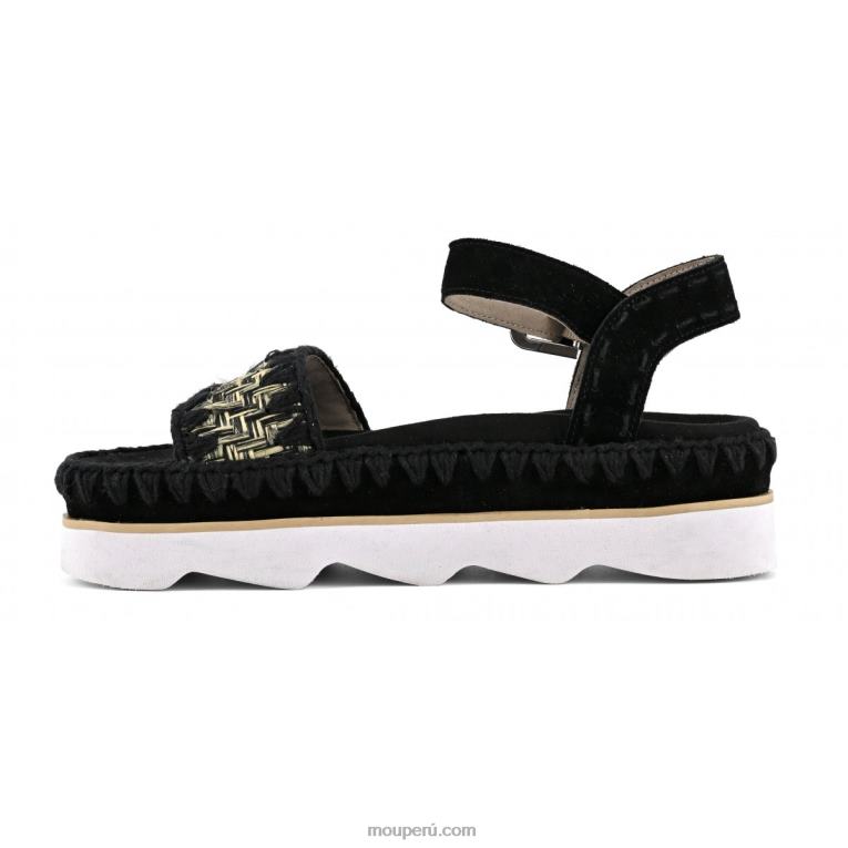 sandalia bio alta eva mujer 8DRXZ169 negro Mou