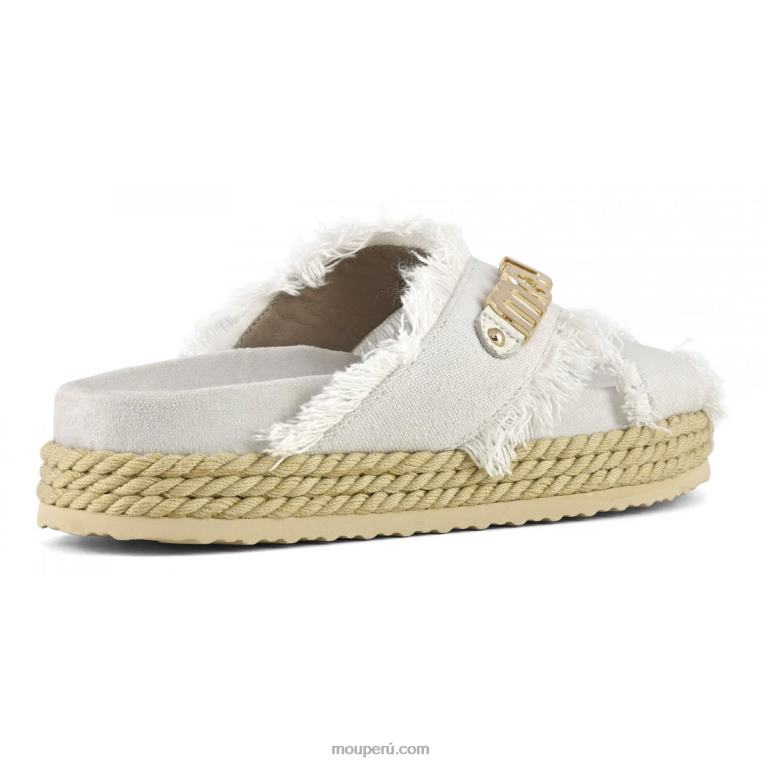 sandalia bio de cuerda entrecruzada mujer 8DRXZ135 rwbei Mou