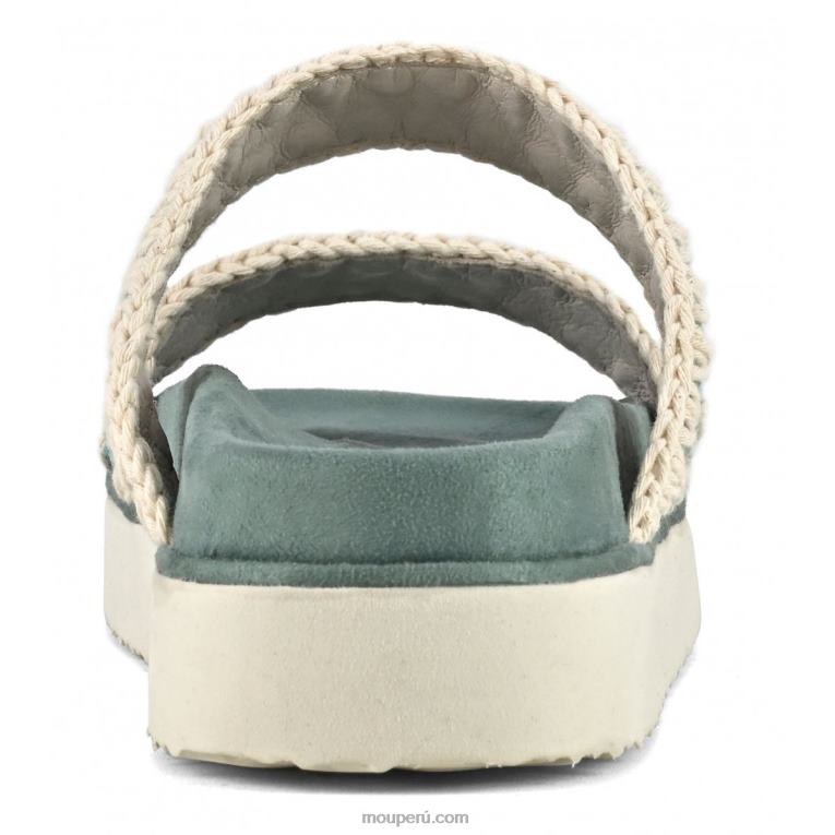 sandalia bio dos correas mujer 8DRXZ179 mezcla verde Mou