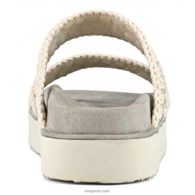 sandalia bio dos correas mujer 8DRXZ180 mezcla natural Mou