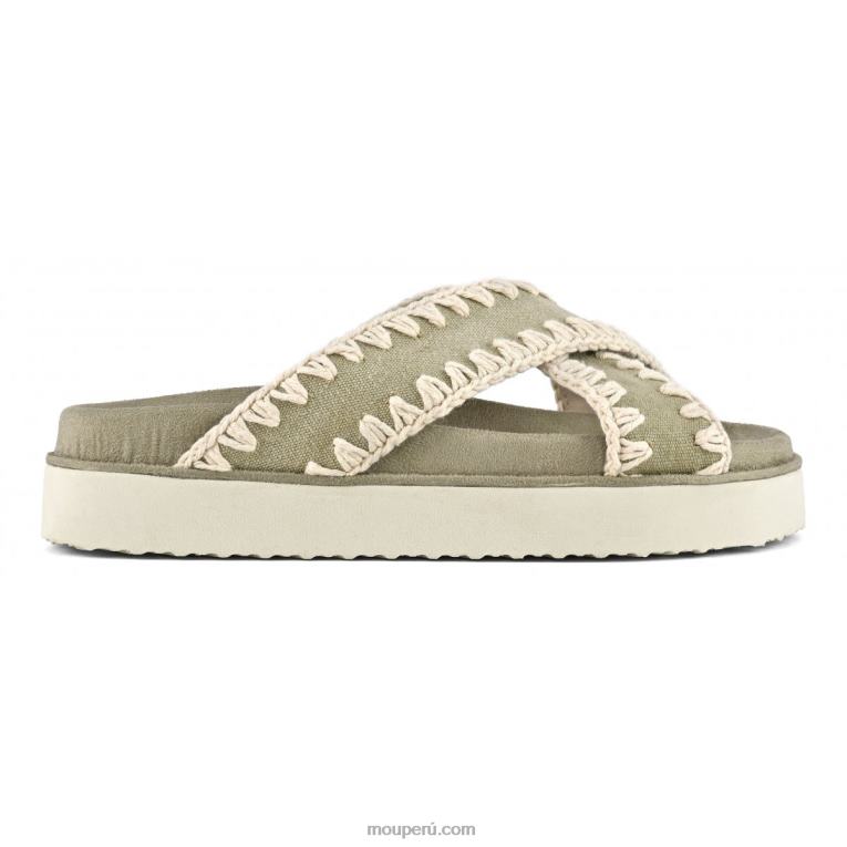 sandalia bio entrecruzada mujer 8DRXZ181 piedra Mou