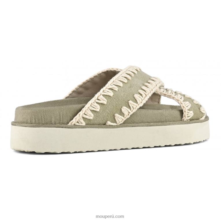 sandalia bio entrecruzada mujer 8DRXZ181 piedra Mou