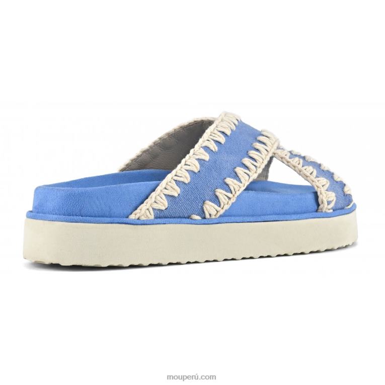 sandalia bio entrecruzada mujer 8DRXZ182 azules Mou