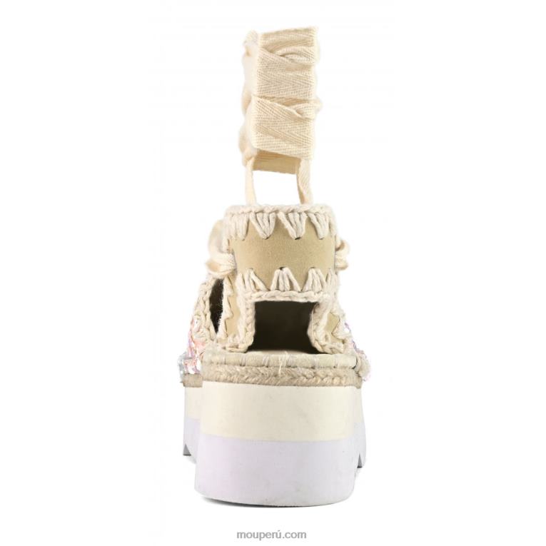 sandalia espa lentejuelas mujer 8DRXZ178 mezcla desnuda Mou