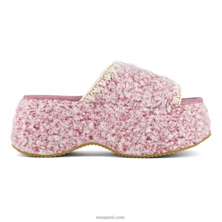 tobogán grueso y plano mujer 8DRXZ140 rosa Mou