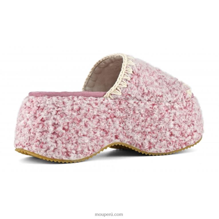 tobogán grueso y plano mujer 8DRXZ140 rosa Mou