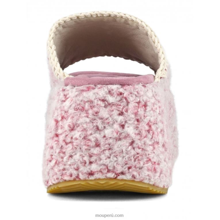 tobogán grueso y plano mujer 8DRXZ140 rosa Mou