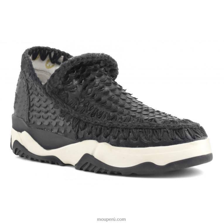 entrenador esquimal cuero especial mujer 8DRXZ64 escamas cortes negro Mou