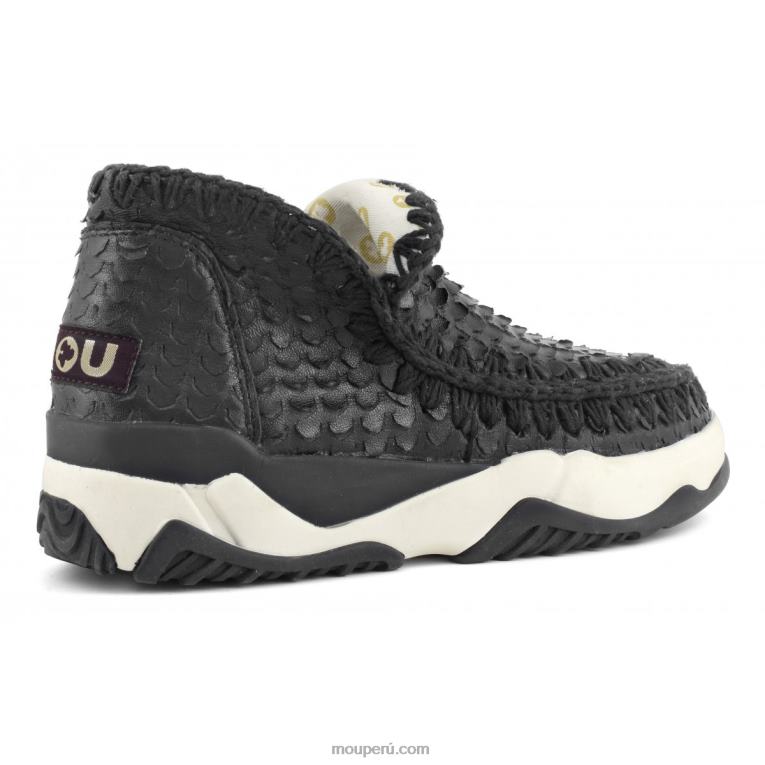 entrenador esquimal cuero especial mujer 8DRXZ64 escamas cortes negro Mou