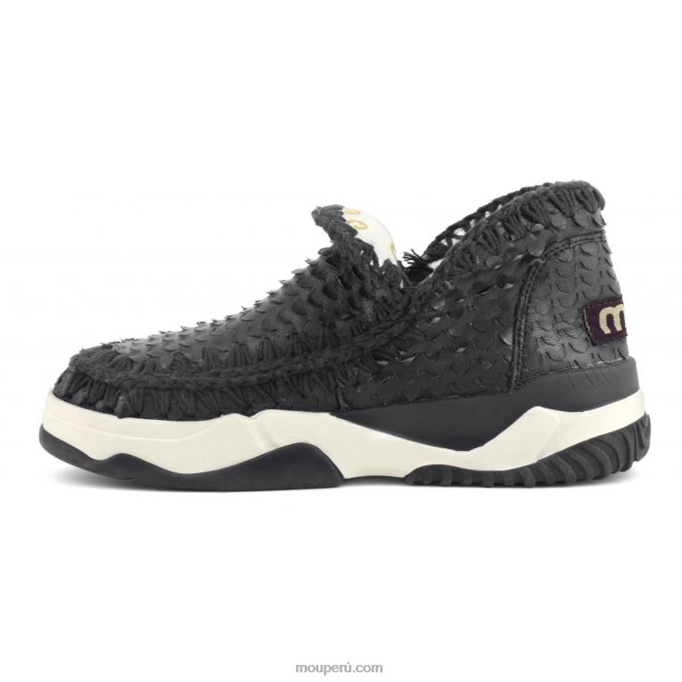 entrenador esquimal cuero especial mujer 8DRXZ64 escamas cortes negro Mou