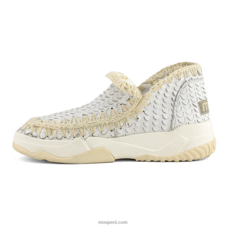 entrenador esquimal cuero especial mujer 8DRXZ65 cortes de escamas blancas Mou