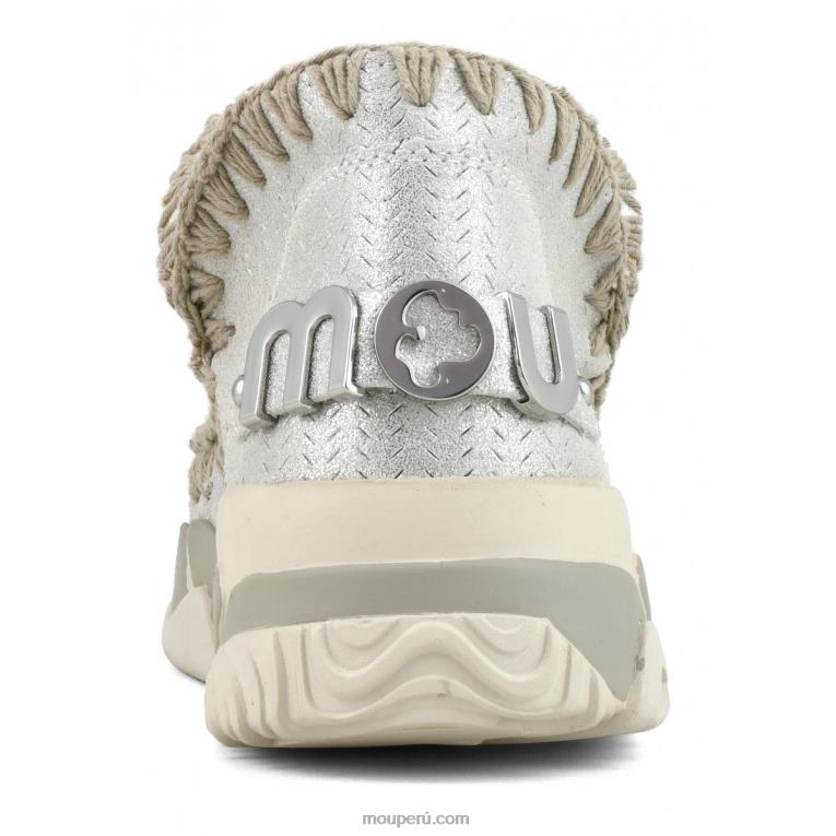 entrenador esquimal microglitter mujer 8DRXZ74 gris elefante con micropurpurina Mou