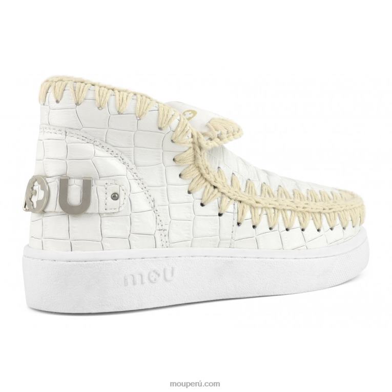 zapatilla de deporte de cuero italiano esquimal de verano mujer 8DRXZ58 coco blanco Mou