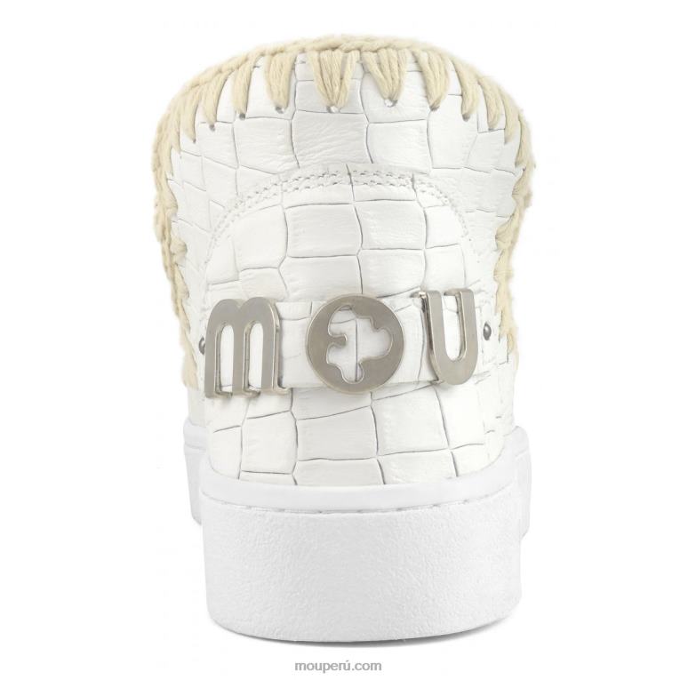 zapatilla de deporte de cuero italiano esquimal de verano mujer 8DRXZ58 coco blanco Mou