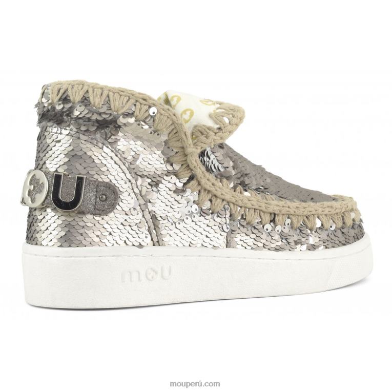 zapatilla eskimo de lentejuelas de verano mujer 8DRXZ47 lentejuelas bronce Mou