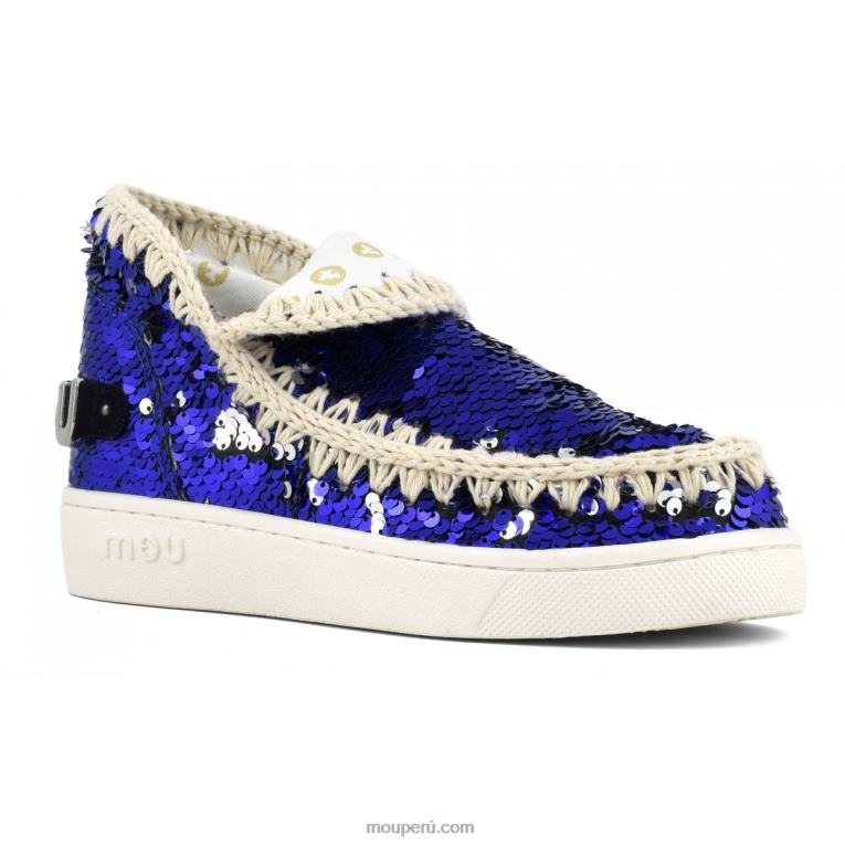 zapatilla eskimo de lentejuelas de verano mujer 8DRXZ52 vaqueros con lentejuelas - logo níquel Mou