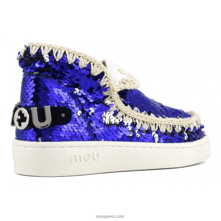 zapatilla eskimo de lentejuelas de verano mujer 8DRXZ52 vaqueros con lentejuelas - logo níquel Mou