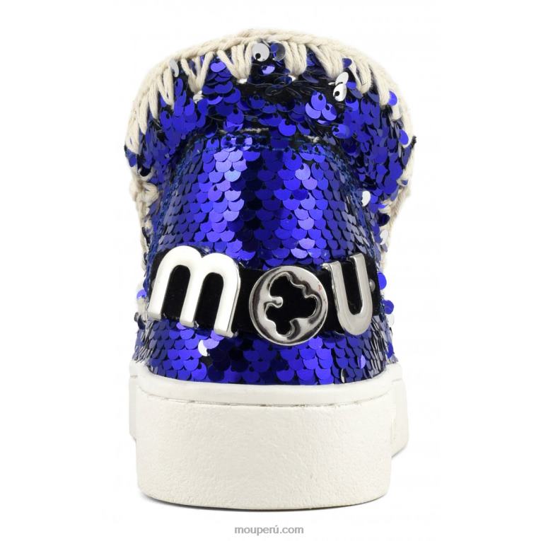 zapatilla eskimo de lentejuelas de verano mujer 8DRXZ52 vaqueros con lentejuelas - logo níquel Mou