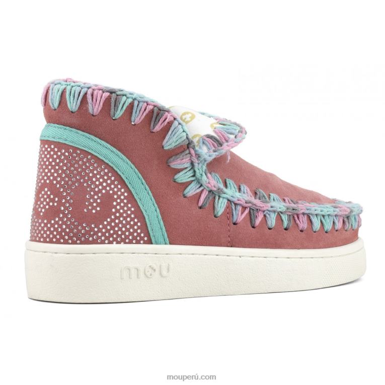 zapatilla eskimo de verano con costuras de colores mezclados mujer 8DRXZ42 peonía Mou