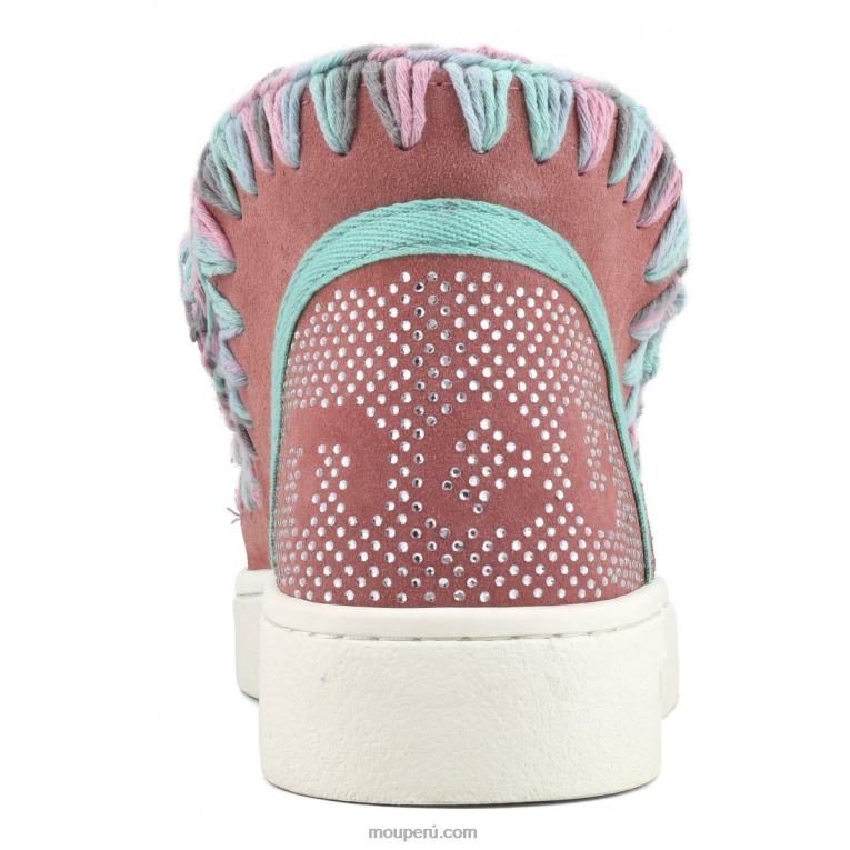 zapatilla eskimo de verano con costuras de colores mezclados mujer 8DRXZ42 peonía Mou