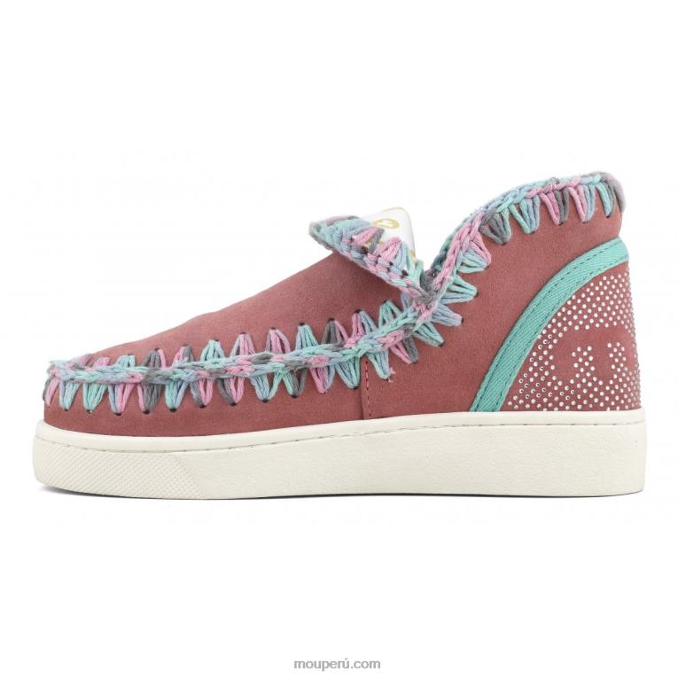 zapatilla eskimo de verano con costuras de colores mezclados mujer 8DRXZ42 peonía Mou