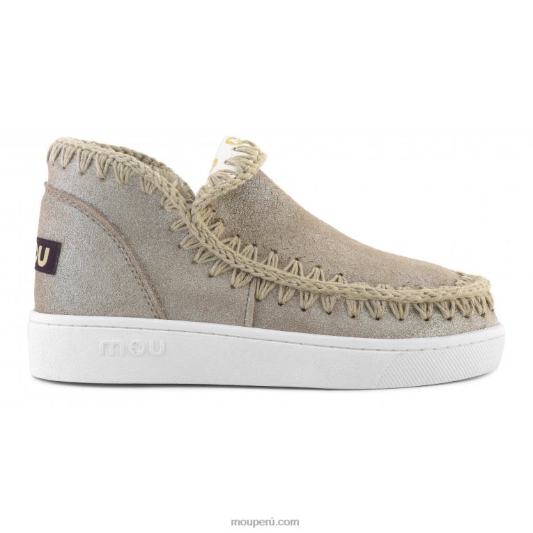 zapatilla eskimo de verano con micropurpurina mujer 8DRXZ11 gris elefante con micropurpurina Mou