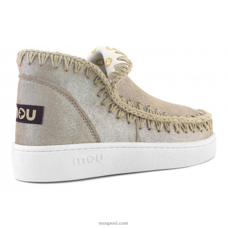 zapatilla eskimo de verano con micropurpurina mujer 8DRXZ11 gris elefante con micropurpurina Mou