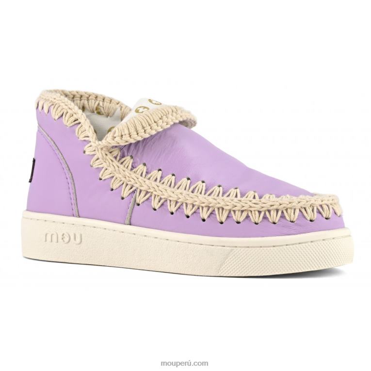 zapatilla esquimal de verano de piel mujer 8DRXZ20 lila Mou