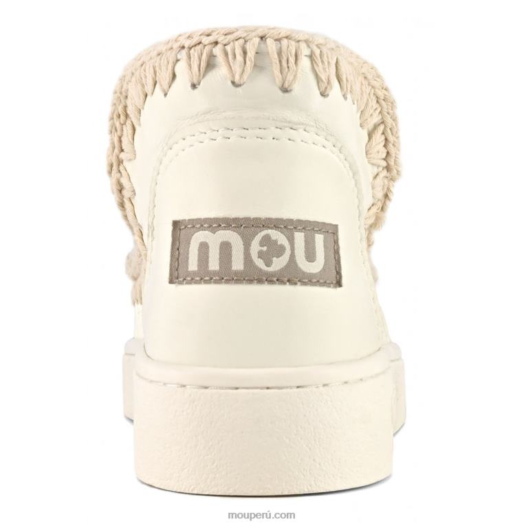 zapatilla esquimal de verano de piel mujer 8DRXZ21 blanco Mou