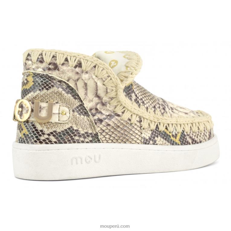 zapatilla esquimal de verano de piel mujer 8DRXZ53 serpiente de roca Mou