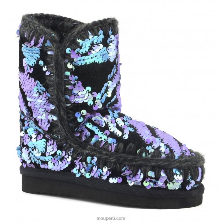 Lentejuelas de glamour de terciopelo esquimal niños 8DRXZ845 lentejuelas iridiscentes lila sobre terciopelo Mou