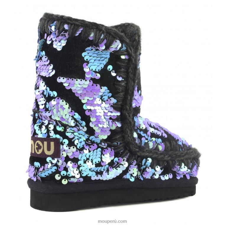 Lentejuelas de glamour de terciopelo esquimal niños 8DRXZ845 lentejuelas iridiscentes lila sobre terciopelo Mou