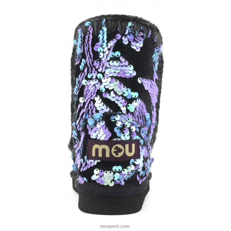 Lentejuelas de glamour de terciopelo esquimal niños 8DRXZ845 lentejuelas iridiscentes lila sobre terciopelo Mou