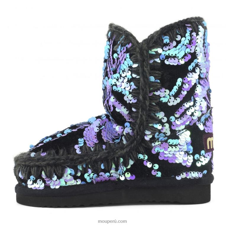 Lentejuelas de glamour de terciopelo esquimal niños 8DRXZ845 lentejuelas iridiscentes lila sobre terciopelo Mou