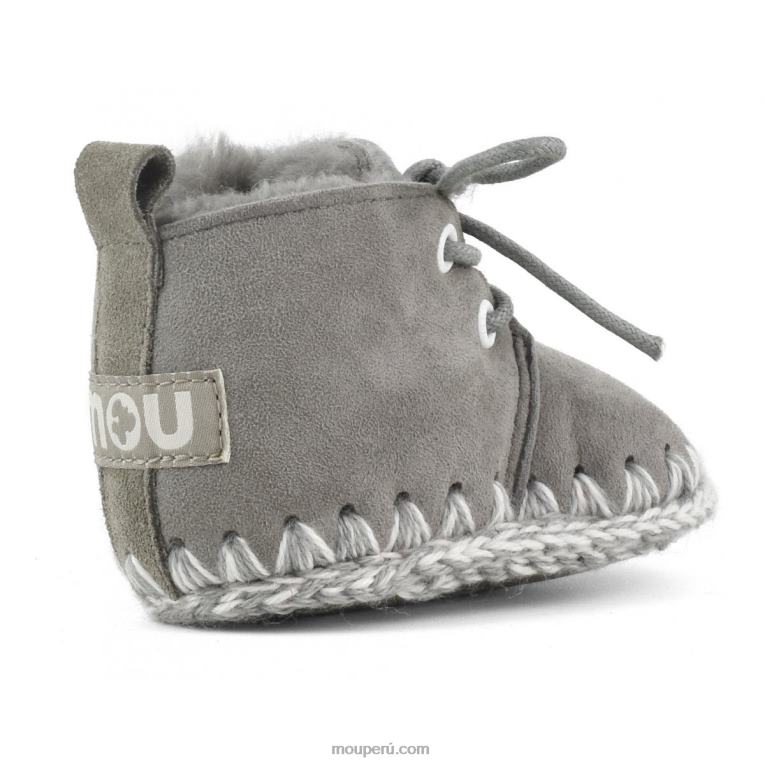 zapato infantil con cordones niños 8DRXZ824 nuevo gris Mou